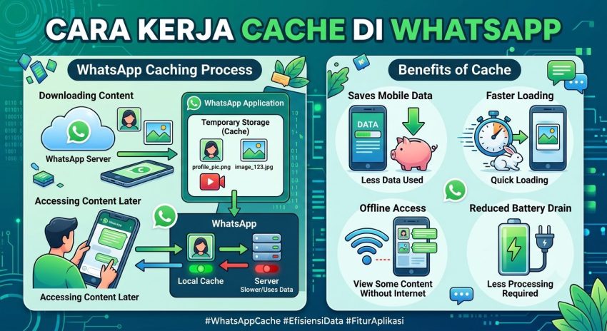 Menghapus cache WhatsApp di HP