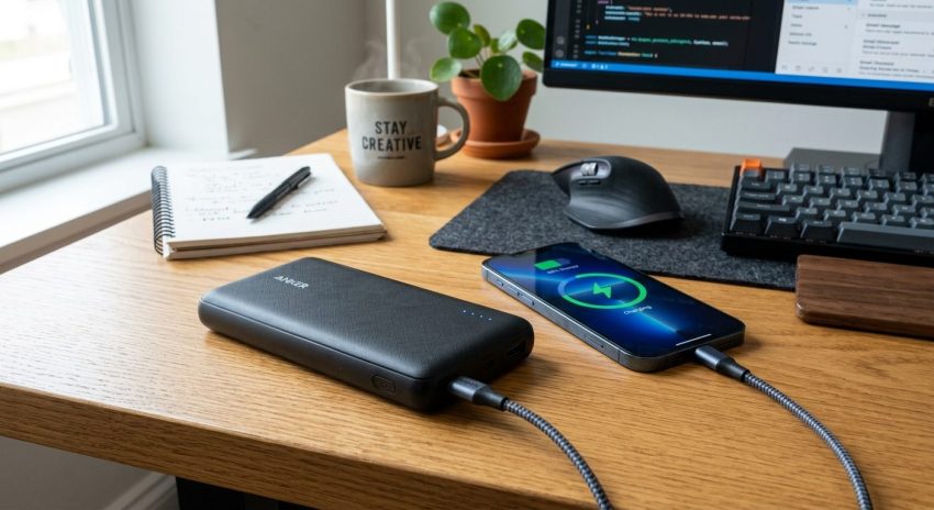 Power bank sedang diisi daya