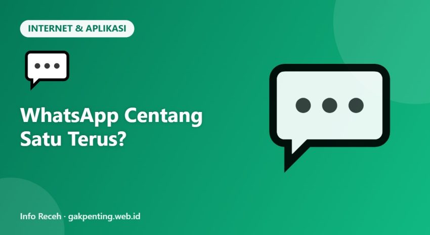 WhatsApp Centang Satu Terus?
